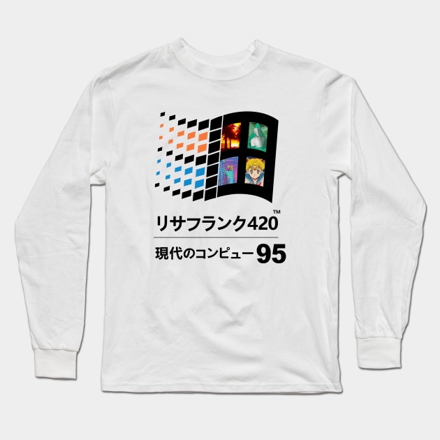 Vaporwave 95 Long Sleeve T-Shirt by BryantAlmonteDesign